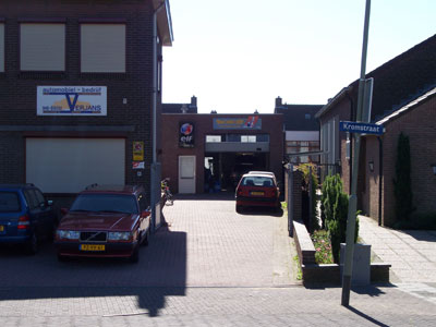 Het pand van Garage Verjans aan de Kromstraat in Sittard